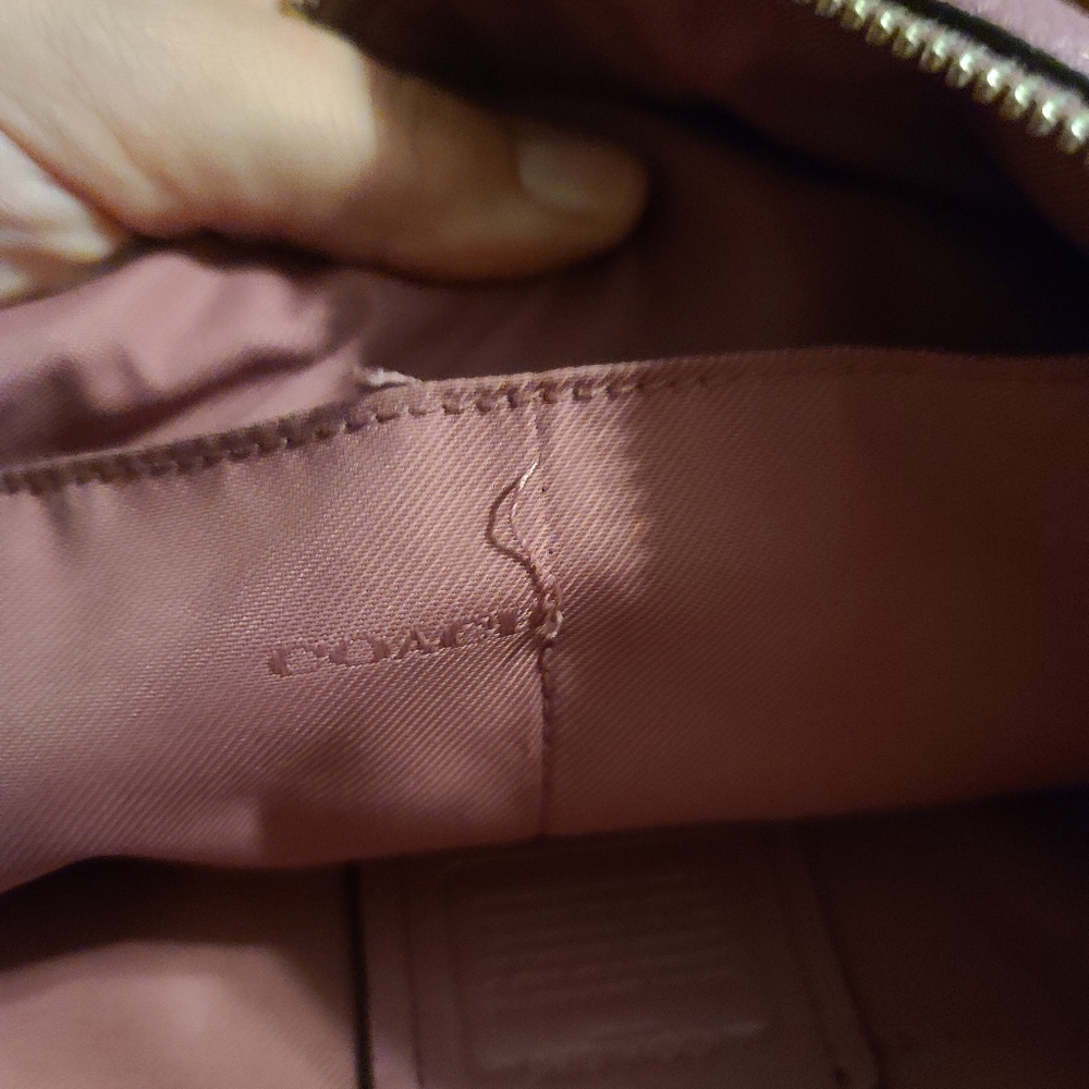 Coach pink pebbled purse